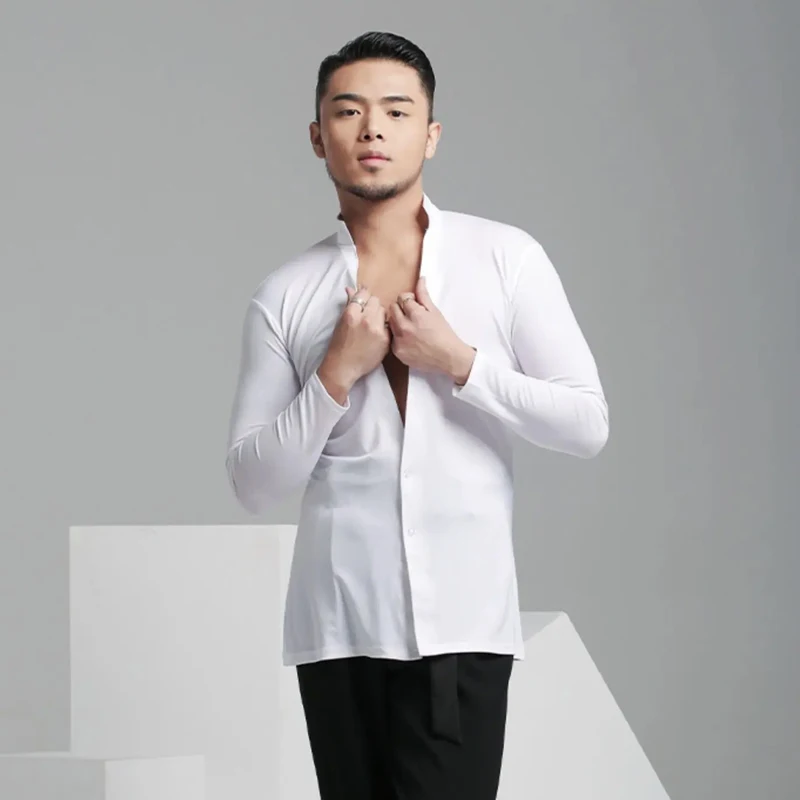 2026 Latin Dance Tops For Men Long Sleeved Stand Up Collar Shirts Chacha Rumba Tango Adult Male Latin Performance Wear DQS18543
2026 Latin Dance Tops For Men Long Sleeved Stand Up Collar Shirts Chacha Rumba Tango Adult Male Latin Performance Wear DQS18543