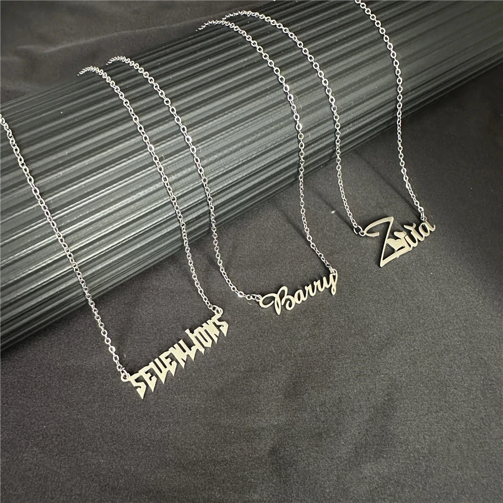 Ожерелье с буквами на заказ, простое очаровательное персонализированное ожерелье из нержавеющей стали для женщин и мужчин, ювелирные изделия по индивидуальному заказу, свадебные подарки
Ожерелье с буквами на заказ, простое очаровательное персонализированное ожерелье из нержавеющей стали для женщин и мужчин, ювелирные изделия по индивидуальному заказу, свадебные подарки