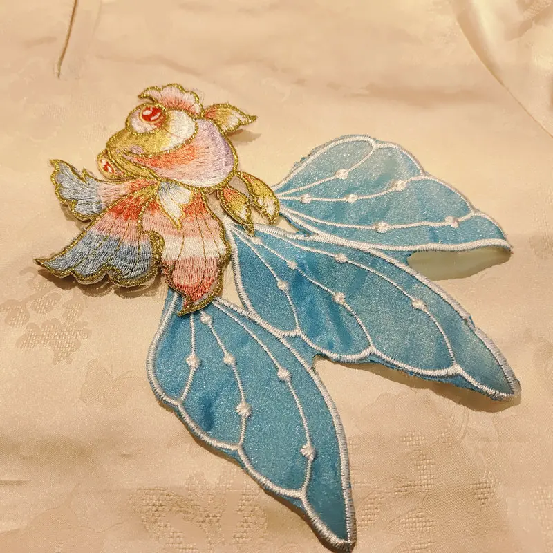 Aesthetic Blue Gold Thread Goldfish Embroideried Patch Piece Applique Fabric Shirt Clothes Accessories Beautiful Things
Aesthetic Blue Gold Thread Goldfish Embroideried Patch Piece Applique Fabric Shirt Clothes Accessories Beautiful Things