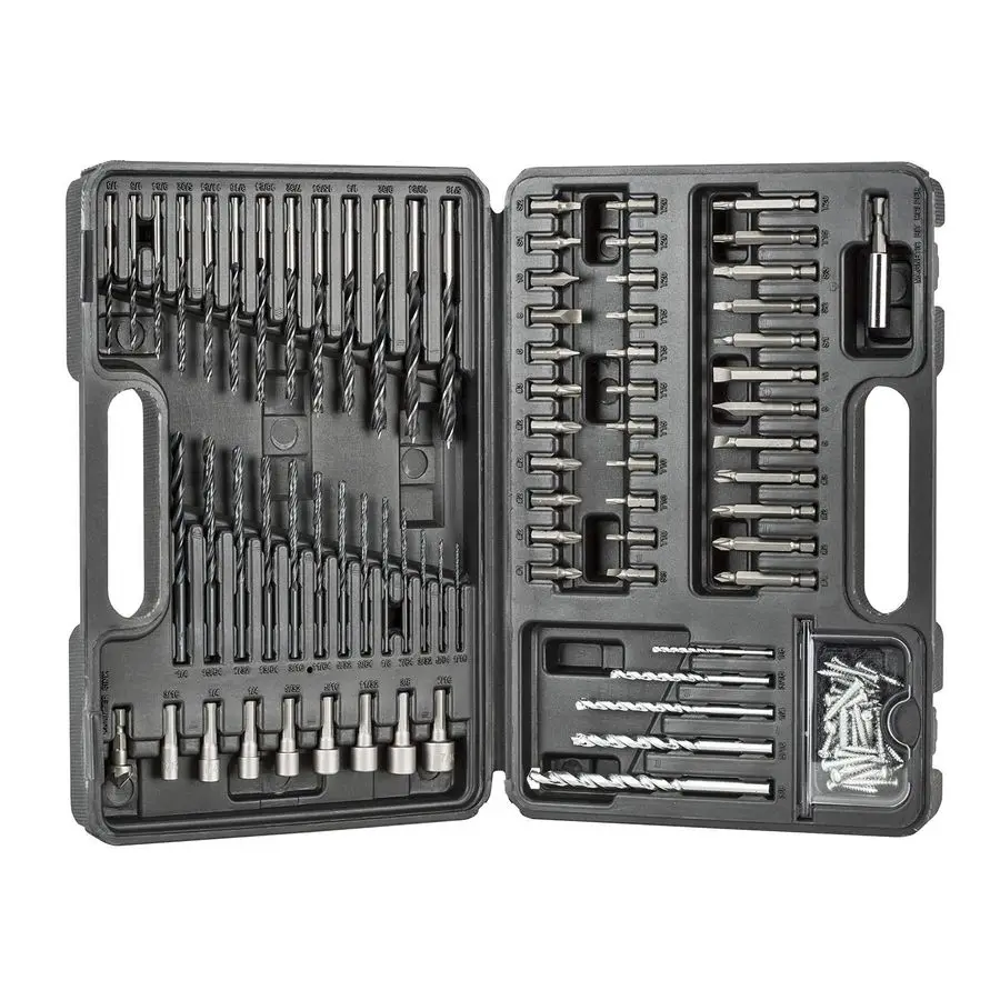 Drill Bit Set Screwdriver Bit Set Combo, 109Piece BDA91109
Drill Bit Set Screwdriver Bit Set Combo, 109Piece BDA91109