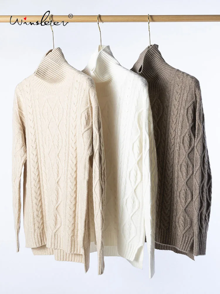 Winsleter-100%Cashmere Elegant Sweater, Women Turtleneck Solid, Retro Thick Warm Knit Seamless Sweater, 2025 Autumn New T58335CC
Winsleter-100%Cashmere Elegant Sweater, Women Turtleneck Solid, Retro Thick Warm Knit Seamless Sweater, 2025 Autumn New T58335CC