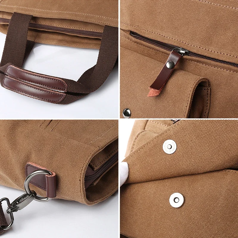 Men's Handbags Briefcase Canvas Shoulder Bag Man for Documents Large Capacity Tote Laptop Bag Crossbody Travel Bags Vintage K004
Men's Handbags Briefcase Canvas Shoulder Bag Man for Documents Large Capacity Tote Laptop Bag Crossbody Travel Bags Vintage K004