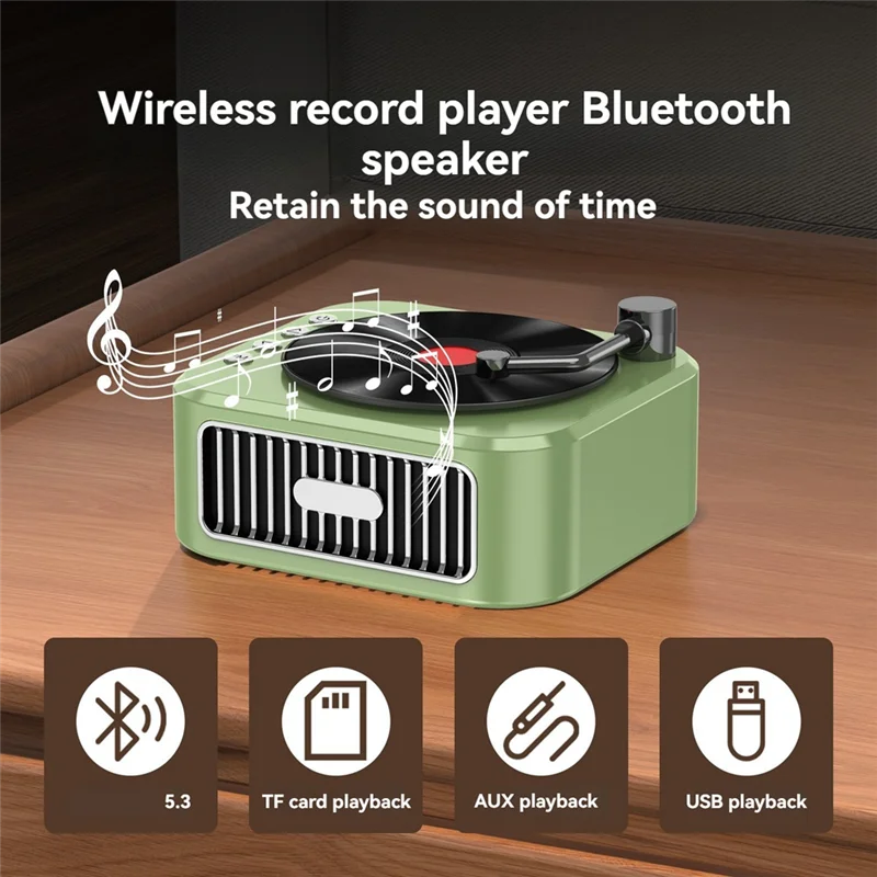 A96I-Retro Bluetooth5.3 Динамик с 2 микрофонами Динамик в стиле фонографа 18 века 360 ° Виниловая пластинка стереозвука C
A96I-Retro Bluetooth5.3 Динамик с 2 микрофонами Динамик в стиле фонографа 18 века 360 ° Виниловая пластинка стереозвука C