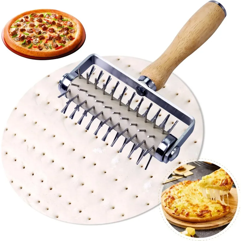 Stainless Steel Pizza Docker, Pizza Dough Docker with Handle, Pizza Roller with Spikes, Roller Docker, Pizza Hole Puncher, Dough Perforator, Pastry, Cookie, Bread, Crust, Baking Dough Piercer
Stainless Steel Pizza Docker, Pizza Dough Docker with Handle, Pizza Roller with Spikes, Roller Docker, Pizza Hole Puncher, Dough Perforator, Pastry, Cookie, Bread, Crust, Baking Dough Piercer