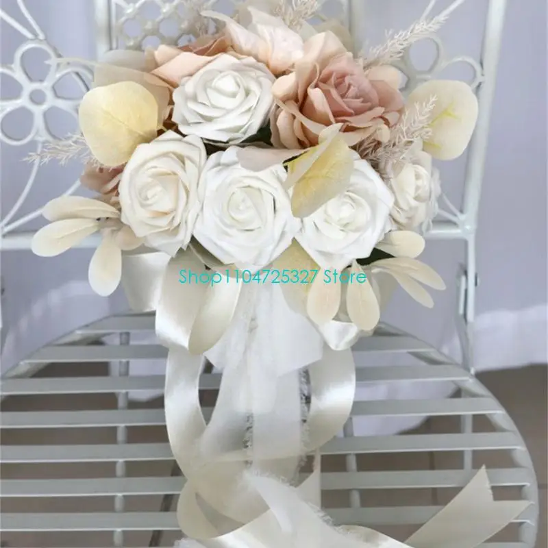 D8KF Свадебный букет Искусственные цветы Домашний декор для свадебной вечеринки (с лентой)
D8KF Свадебный букет Искусственные цветы Домашний декор для свадебной вечеринки (с лентой)