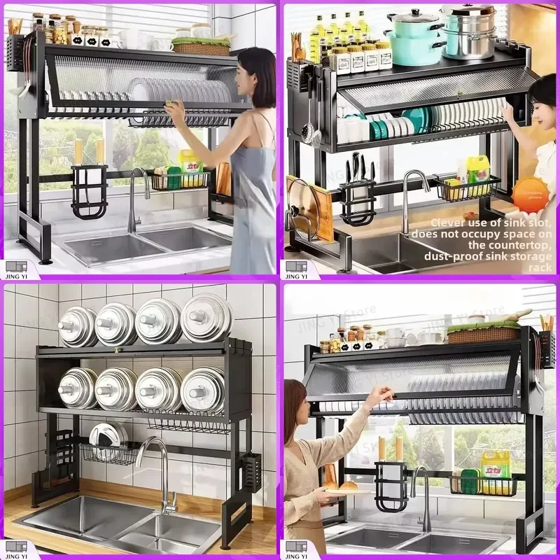 Stainless Steel Over the Sink Dish Drying Rack Kitchen Drain Shelf Multi Functional Storage Organizer Cabinet for Countertop
Stainless Steel Over the Sink Dish Drying Rack Kitchen Drain Shelf Multi Functional Storage Organizer Cabinet for Countertop