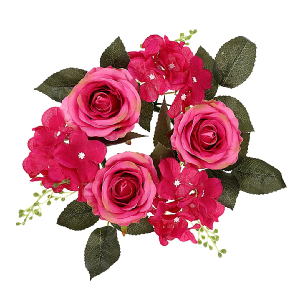Simulated Rose Candlestick Wreath Garland Decor Artificial Flower Ring Wedding Party Christmas Home Table Decor Fake Flower
Simulated Rose Candlestick Wreath Garland Decor Artificial Flower Ring Wedding Party Christmas Home Table Decor Fake Flower