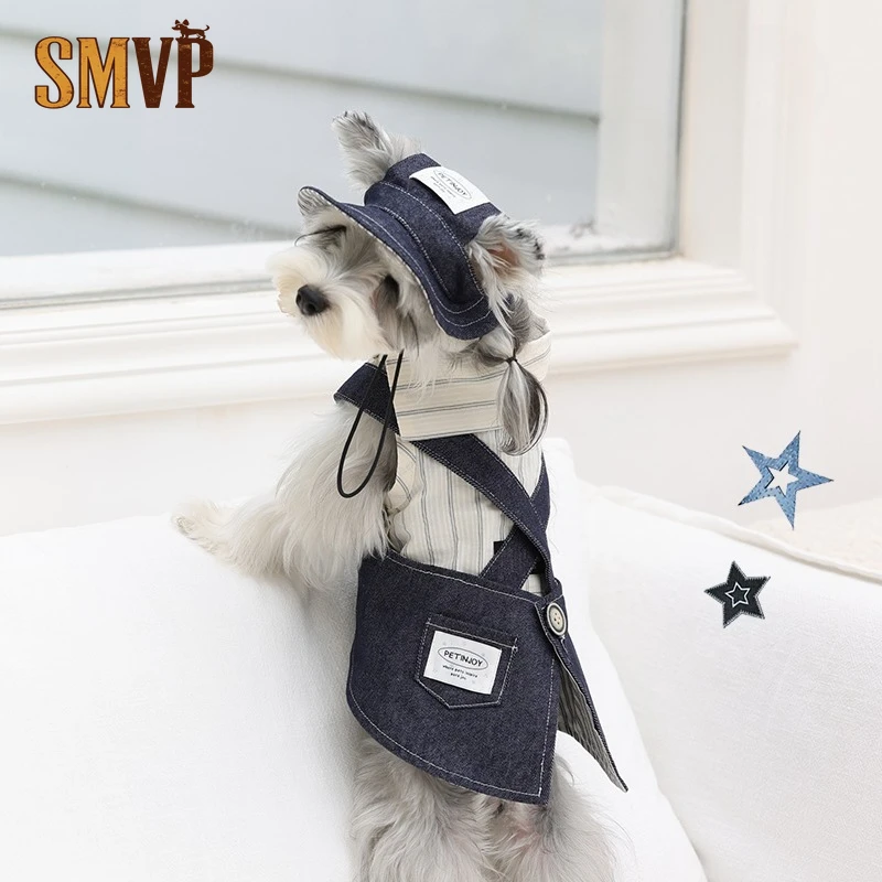 Denim Sailor Dog Dress and Hat Set Pet Suspender Dress Outfit with Cap Summer Cute Clothes for Small Dogs Pet Clothes
Denim Sailor Dog Dress and Hat Set Pet Suspender Dress Outfit with Cap Summer Cute Clothes for Small Dogs Pet Clothes