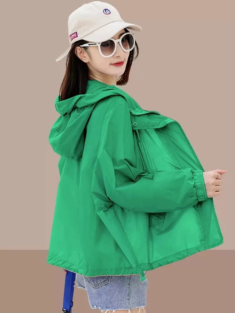 Slim Fit UV Protection Clothing Women's Loose Outerwear Faionable Summer New Sle Breathable Lightweight Polyester Coat
Slim Fit UV Protection Clothing Women's Loose Outerwear Faionable Summer New Sle Breathable Lightweight Polyester Coat