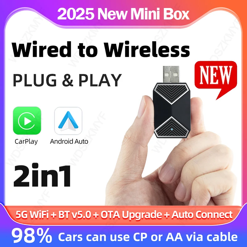 New 2 In 1 Smart Box arPlay Android Auto Box Adapter Wired To Wireless For Audi Toyota Mazda Nissan Chevrolet Suzuki Subaru Kia
New 2 In 1 Smart Box arPlay Android Auto Box Adapter Wired To Wireless For Audi Toyota Mazda Nissan Chevrolet Suzuki Subaru Kia