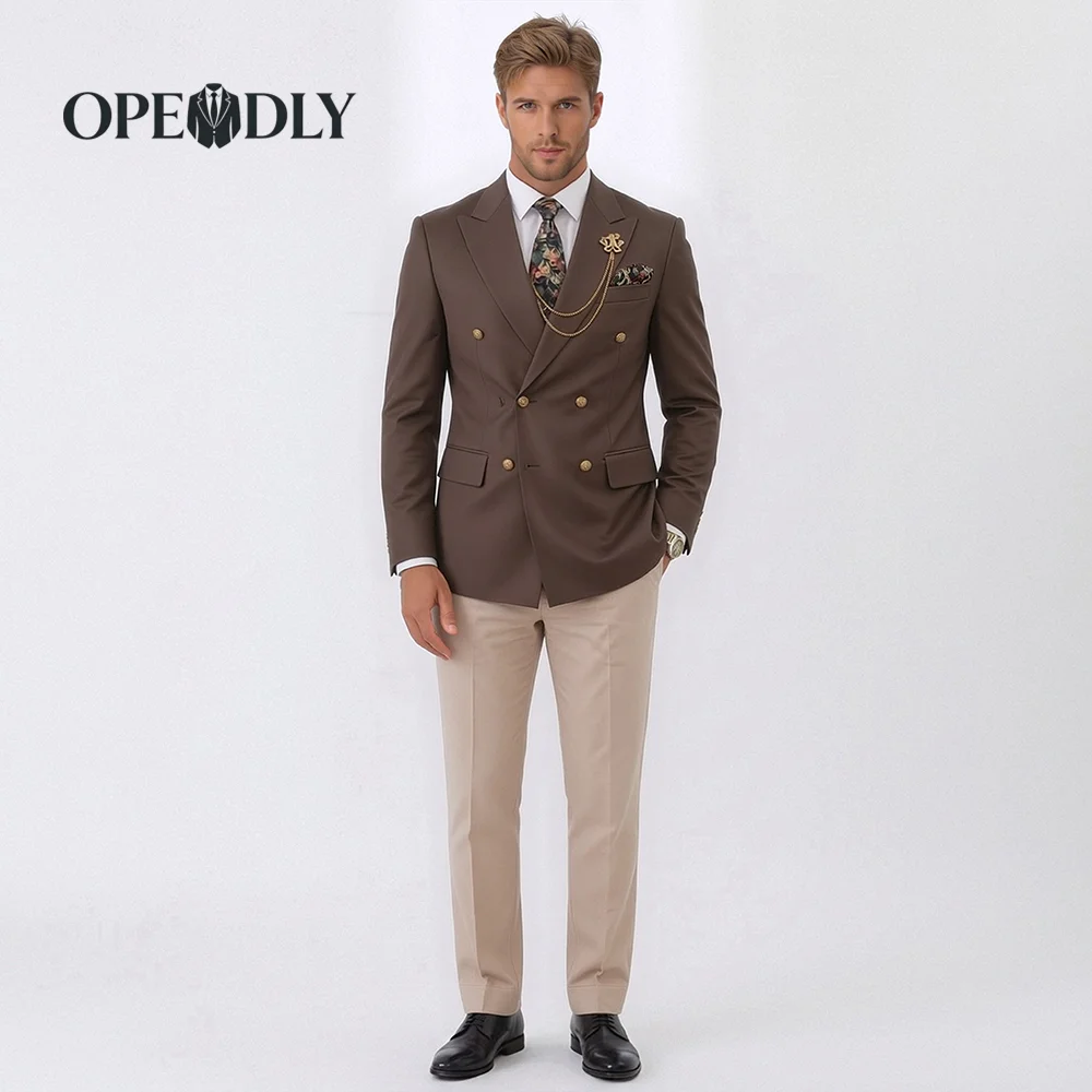 Мужской костюм-тройка OPEODLY Slim Fit: пиджак на одной пуговице, жилет и брюки для официальных мероприятий, свадеб и деловых встреч
Мужской костюм-тройка OPEODLY Slim Fit: пиджак на одной пуговице, жилет и брюки для официальных мероприятий, свадеб и деловых встреч