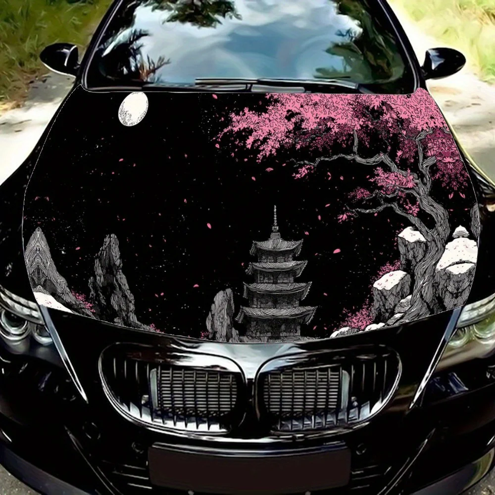 Cherry Blossom, Moon and Zen Pagoda Car Vinyl Wrap, PVC Waterproof Car Hood Sticker, Self-Adhesive Scratch-Resistant Stickers fo
Cherry Blossom, Moon and Zen Pagoda Car Vinyl Wrap, PVC Waterproof Car Hood Sticker, Self-Adhesive Scratch-Resistant Stickers fo