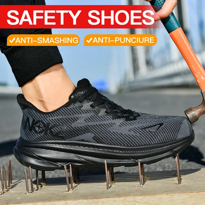 Labor protection shoes for men work anti-smash anti-puncture safe summer breathable lightweight soft sole with steel plate
Labor protection shoes for men work anti-smash anti-puncture safe summer breathable lightweight soft sole with steel plate