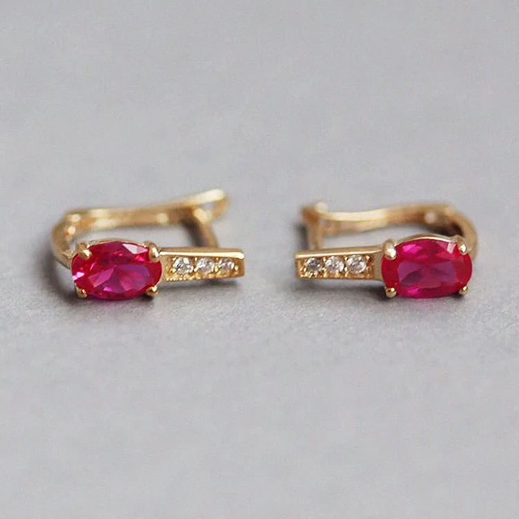 S925 Sterling Silver Earrings, Compact Rose Red Zirconia Diamond Straight Row Diamond Ear Buckle Ear Ring Design
S925 Sterling Silver Earrings, Compact Rose Red Zirconia Diamond Straight Row Diamond Ear Buckle Ear Ring Design