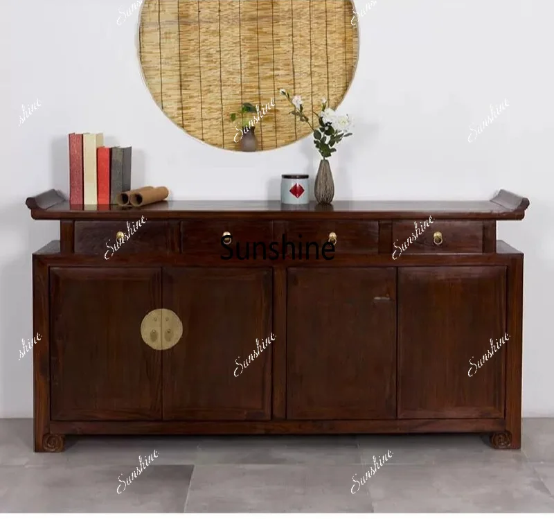 New Chinese-style entrance cabinet Antique warped head cabinet
New Chinese-style entrance cabinet Antique warped head cabinet