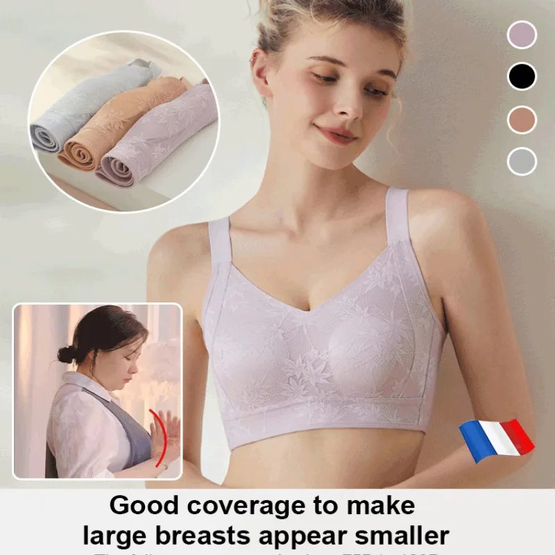 Women's Anti-Sagging Minimizer Bra Full Coverage Side Support Thin Wireless Lace Bralette Cups Seamless Bra for Large Bust Cup
Women's Anti-Sagging Minimizer Bra Full Coverage Side Support Thin Wireless Lace Bralette Cups Seamless Bra for Large Bust Cup