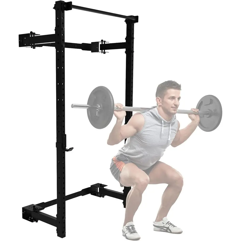 Wall-Mounted Heavy-Duty Power Squat Rack with Adjustable Pull-Up Bar for Home Gym - Ideal for Weightlifting and Strength Trainin
Wall-Mounted Heavy-Duty Power Squat Rack with Adjustable Pull-Up Bar for Home Gym - Ideal for Weightlifting and Strength Trainin