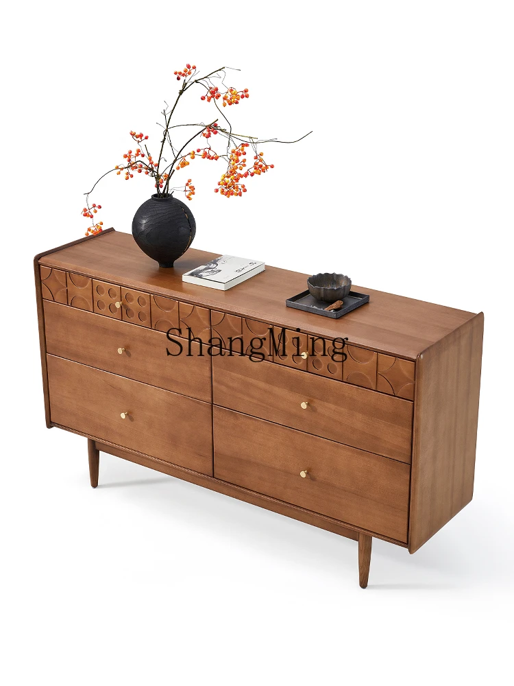 HJ new medieval solid wood chest, bedroom, living room against the wall, storage, porch drawer cabinet
HJ new medieval solid wood chest, bedroom, living room against the wall, storage, porch drawer cabinet