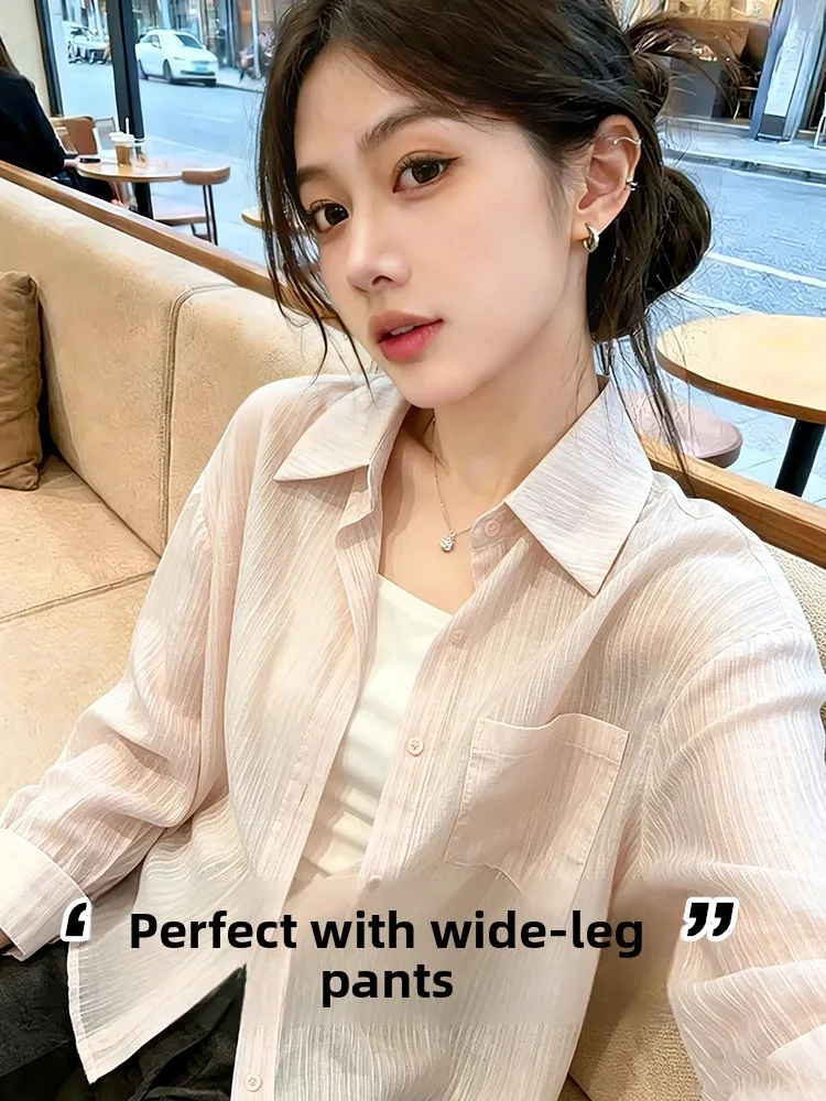 Pink Commuter Style Women's Summer New Small Size Outerwear Cardigan Casual Shirt Thin Coat Breathable Loose Fit Button Design
Pink Commuter Style Women's Summer New Small Size Outerwear Cardigan Casual Shirt Thin Coat Breathable Loose Fit Button Design