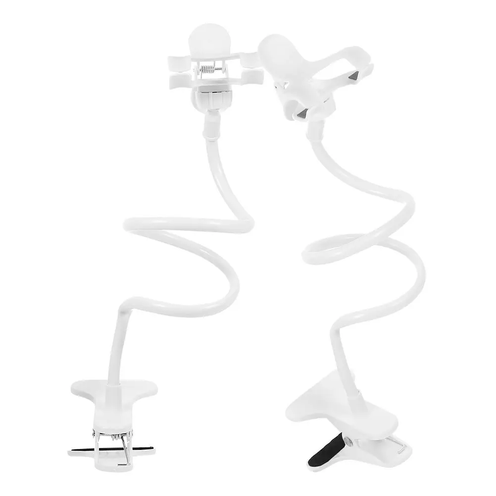 2Pcs Clip on Phone Holder for Bed Flexible Goose Neck Stand Aluminum PP Material Adjustable Rotation Desk Bedside Phone Mount
2Pcs Clip on Phone Holder for Bed Flexible Goose Neck Stand Aluminum PP Material Adjustable Rotation Desk Bedside Phone Mount