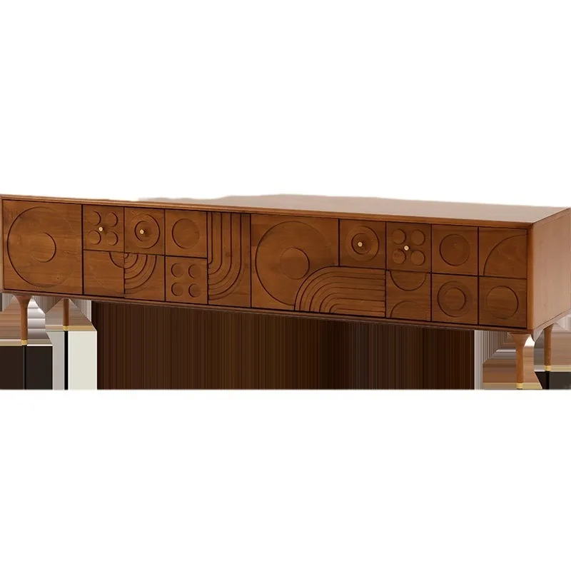 Nordic all-solid wood chest cabinet medieval retro style carved dining side cabinet
Nordic all-solid wood chest cabinet medieval retro style carved dining side cabinet