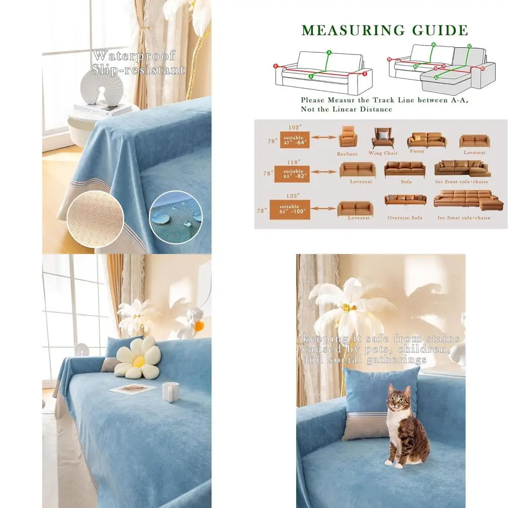 Чехол для дивана с защитой от домашних животных — водонепроницаемый и противоскользящий, устойчивый к царапинам для кошек и собак, универсальный размер (XXL, 78x133)
Чехол для дивана с защитой от домашних животных — водонепроницаемый и противоскользящий, устойчивый к царапинам для кошек и собак, универсальный размер (XXL, 78x133)