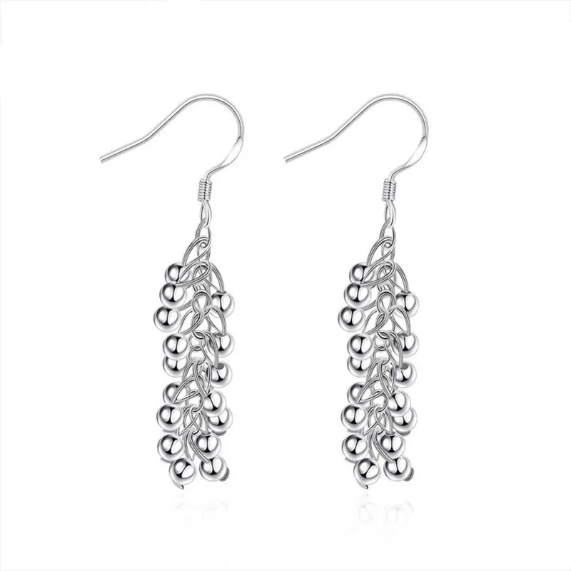 925 Sterling Silver Charm Fine 35MM Smooth Beads Earrings For Women Fashion Wedding Gift Jewelry Wholesale
925 Sterling Silver Charm Fine 35MM Smooth Beads Earrings For Women Fashion Wedding Gift Jewelry Wholesale