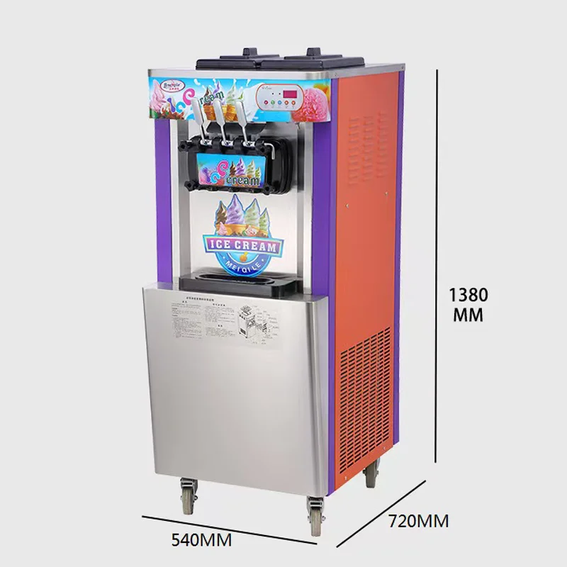 High Quality Compressor Ice Cream Machine Three-Flavour Soft Ice Cream and Yogurt for Milk Fruit Ice Cream Powder-New
High Quality Compressor Ice Cream Machine Three-Flavour Soft Ice Cream and Yogurt for Milk Fruit Ice Cream Powder-New