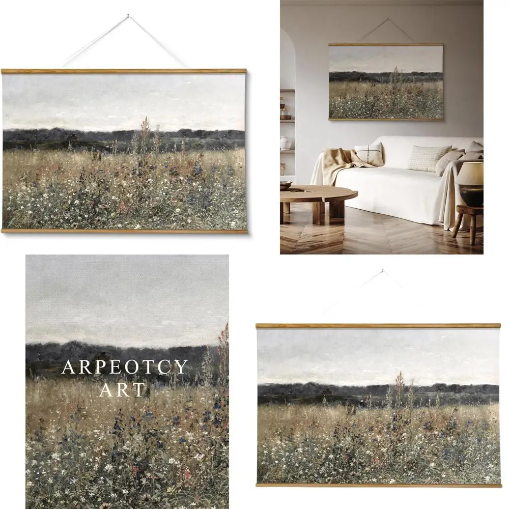 Large Vintage 36x54 Inch Flower Meadow Wall Art, Framed Canvas for Living Room and Bedroom Decor
Large Vintage 36x54 Inch Flower Meadow Wall Art, Framed Canvas for Living Room and Bedroom Decor