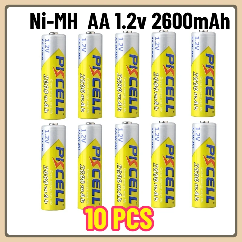 10PCS 1.2V AA Rechargeable Batteries 2600mAh Ni-MH AA Rechargeble Battery for camera Anti-dropping toy car+
10PCS 1.2V AA Rechargeable Batteries 2600mAh Ni-MH AA Rechargeble Battery for camera Anti-dropping toy car+