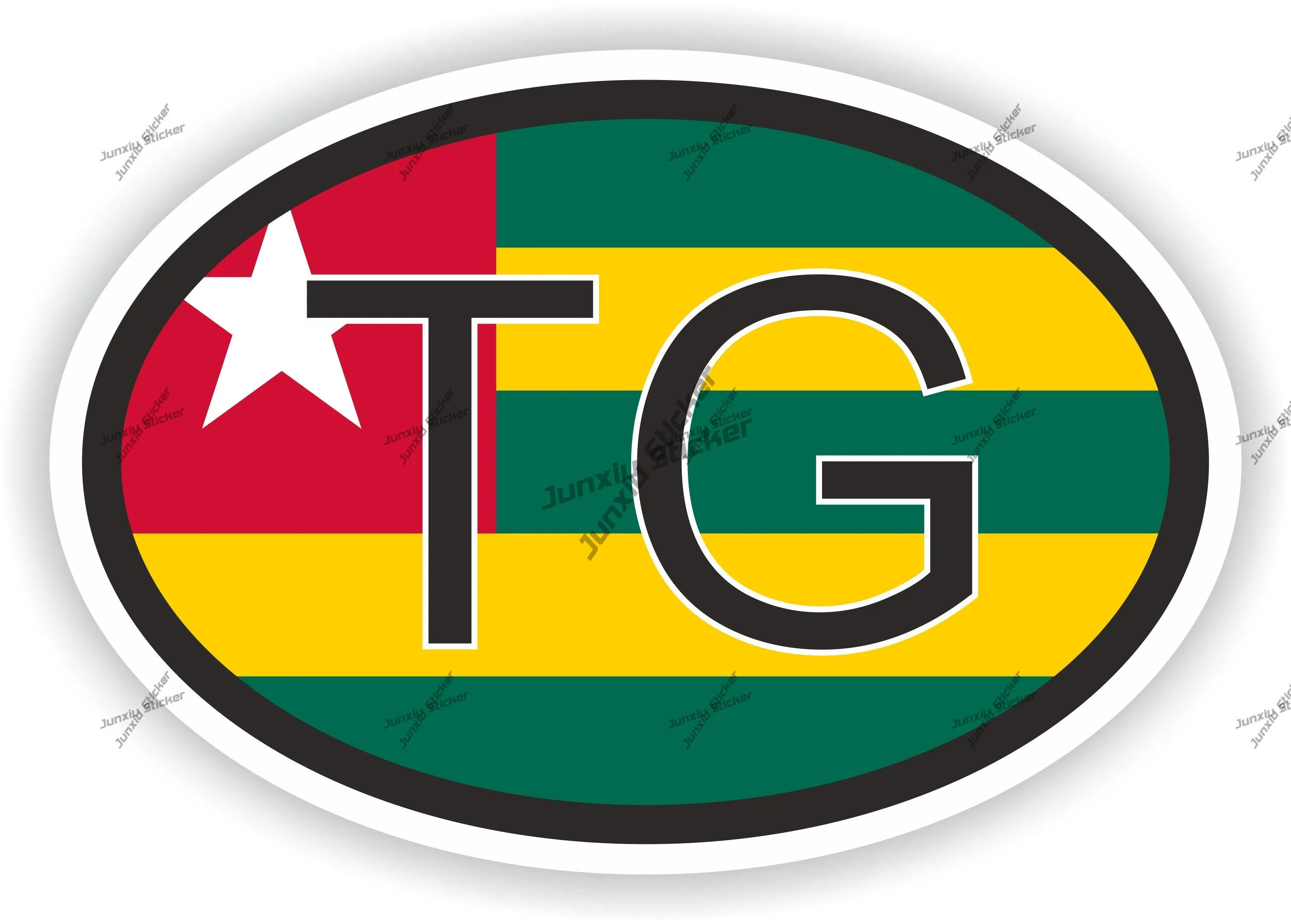 Togo Country Code Tg Oval Flag Sticker Cover Scratches Decoration Trolley Case Motorcycle Helmet Sticker Accessories Car Sticker
Togo Country Code Tg Oval Flag Sticker Cover Scratches Decoration Trolley Case Motorcycle Helmet Sticker Accessories Car Sticker