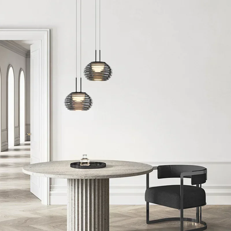 SANDYHA Modern Minimalist Pendant Light Gray Glass Hanging Chandelier for Living Room Bedroom Bedside Lamp Dining Table Lighting
SANDYHA Modern Minimalist Pendant Light Gray Glass Hanging Chandelier for Living Room Bedroom Bedside Lamp Dining Table Lighting