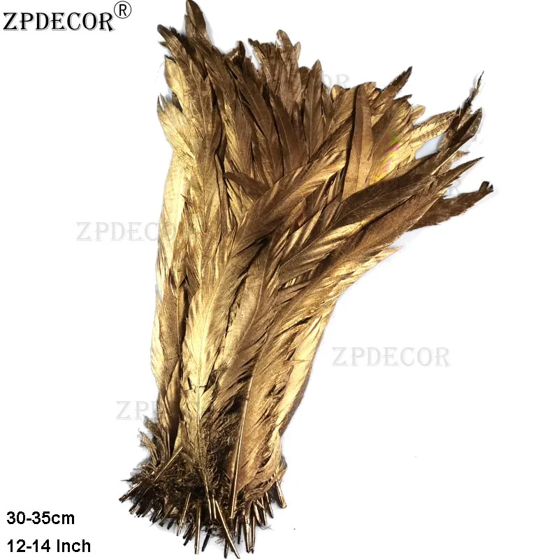 ZPDECOR Surface Gold Sprayed Rooster Feathers 30-35cm/12-14 Inch for Crafts Weddings Carnival Decorations Chicken Plumes
ZPDECOR Surface Gold Sprayed Rooster Feathers 30-35cm/12-14 Inch for Crafts Weddings Carnival Decorations Chicken Plumes