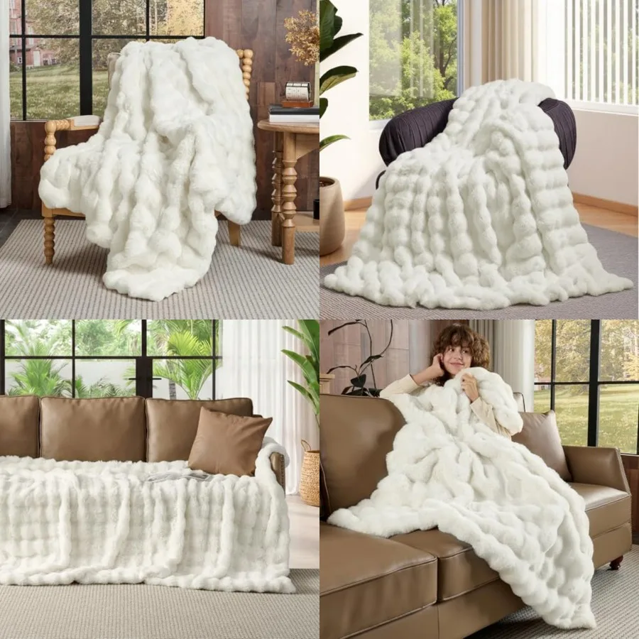 Faux Fur Blanket - Twin Size, Big Bubble Rabbit Fluff, 60x80 Inch
Faux Fur Blanket - Twin Size, Big Bubble Rabbit Fluff, 60x80 Inch