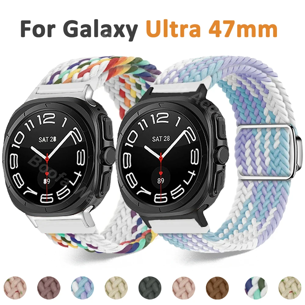 Магнитный плетеный нейлоновый браслет для Samsung Galaxy Watch Ultra, 47 мм, без зазора, ремешок для GALAXY 47, спортивный изогнутый ремешок
Магнитный плетеный нейлоновый браслет для Samsung Galaxy Watch Ultra, 47 мм, без зазора, ремешок для GALAXY 47, спортивный изогнутый ремешок