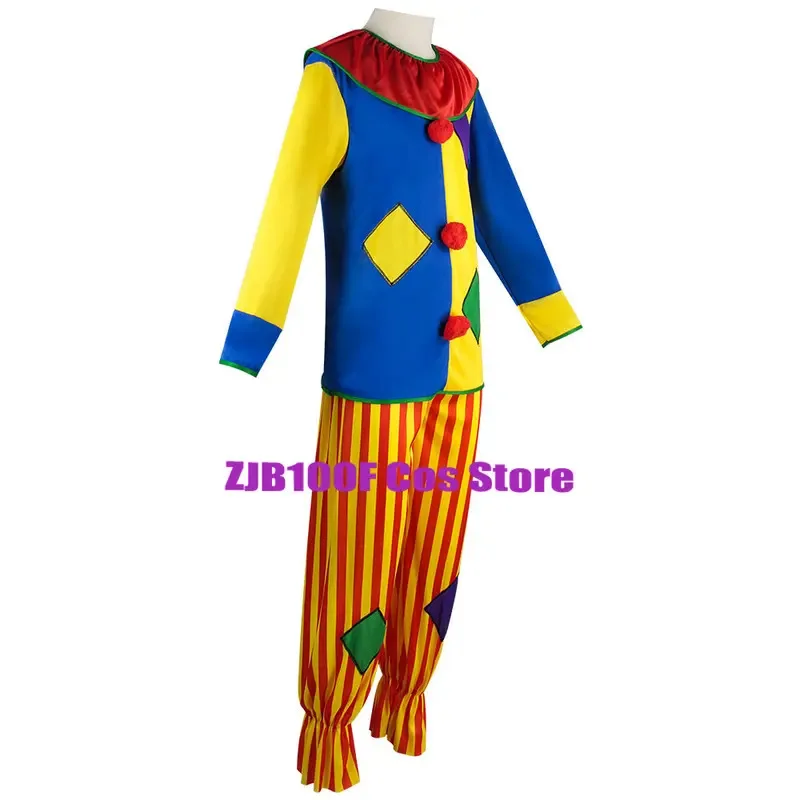 ss23Забавный костюм клоуна для взрослых на Хэллоуин, топ и брюки, карнавальная одежда для рождественской вечеринки 
ss23Забавный костюм клоуна для взрослых на Хэллоуин, топ и брюки, карнавальная одежда для рождественской вечеринки