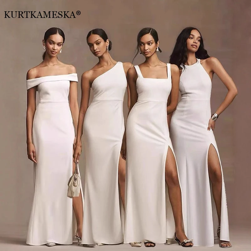 White Bridesmaid Dress Collection 4 Styles Midi Maxi Slit Gown For Wedding Guest Prom Party Formal Evening Ball Dresse For Women
White Bridesmaid Dress Collection 4 Styles Midi Maxi Slit Gown For Wedding Guest Prom Party Formal Evening Ball Dresse For Women