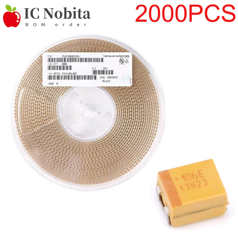 2000PCS Tantalum Capacitor 3528 6032 3216 SMD Chip 10V 16V 25V 35V 1 2.2 3.3 4.7 10 22 33 47 100 220UF A B C Case Capacitors
2000PCS Tantalum Capacitor 3528 6032 3216 SMD Chip 10V 16V 25V 35V 1 2.2 3.3 4.7 10 22 33 47 100 220UF A B C Case Capacitors