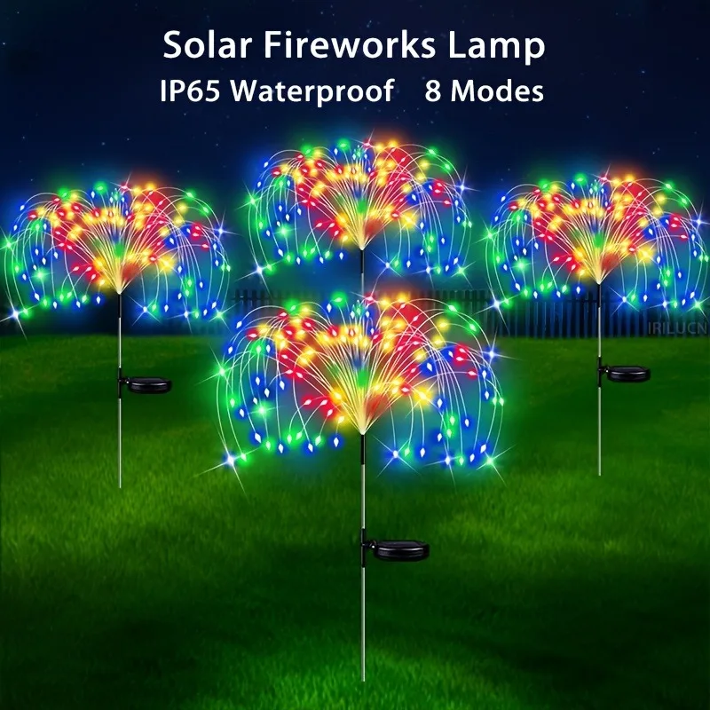 90LED Solar Firework Lights 8 Modes Waterproof Outdoor Lighting Installation Hardware Firework Light for Pathway Lawn Christmas
90LED Solar Firework Lights 8 Modes Waterproof Outdoor Lighting Installation Hardware Firework Light for Pathway Lawn Christmas