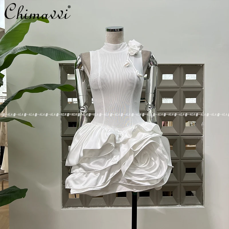 Retro Socialite Lady Splicing Flower Dress Summer New Fashion Round Neck Sleeveless Birthday Party High Waist Elegant Mini Dress
Retro Socialite Lady Splicing Flower Dress Summer New Fashion Round Neck Sleeveless Birthday Party High Waist Elegant Mini Dress