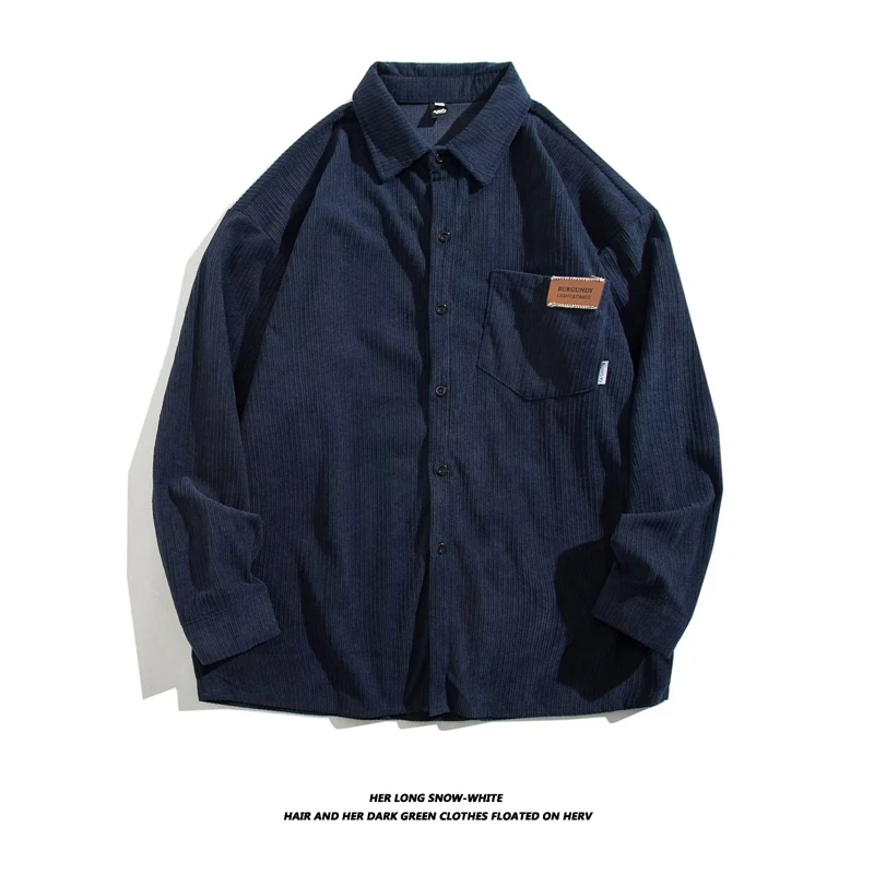 Men's Pure Color Corduroy irt Jaet Loose Casual Patched Workwear irt Spring Autumn Faionable And Haome
Men's Pure Color Corduroy irt Jaet Loose Casual Patched Workwear irt Spring Autumn Faionable And Haome