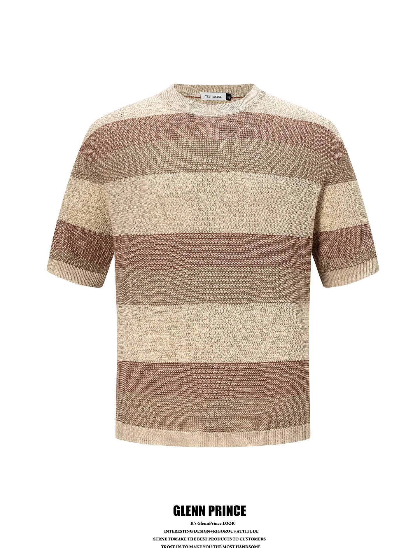 GPstudio Linen Blend Knitted Short Sleeve T-Shirt Casual Loose Fit Commute Top Color Block Striped Design Breathable Summer Tee
GPstudio Linen Blend Knitted Short Sleeve T-Shirt Casual Loose Fit Commute Top Color Block Striped Design Breathable Summer Tee