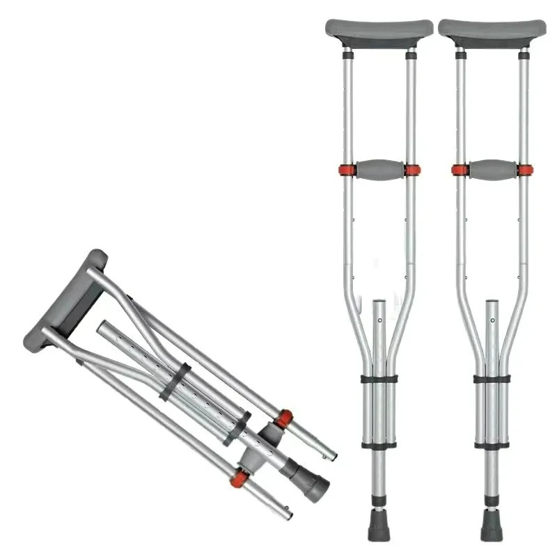 Aluminum Alloy Underarm Crutch, Adjustable Folding Walking Aid with Soft TPR Underarm Support and Secure Locking Mechanism
Aluminum Alloy Underarm Crutch, Adjustable Folding Walking Aid with Soft TPR Underarm Support and Secure Locking Mechanism