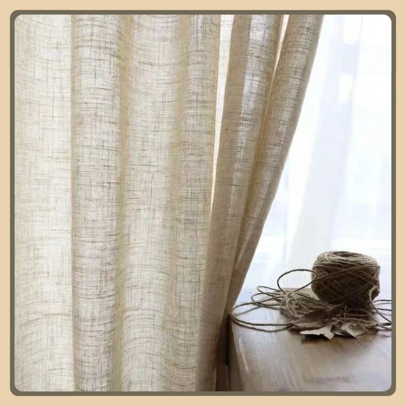 Modern Japanese Style Linen Curtains Solid Color Sheer Curtain for Living Dining Room Bedroom Window Balcony Tulle Drapes Custom
Modern Japanese Style Linen Curtains Solid Color Sheer Curtain for Living Dining Room Bedroom Window Balcony Tulle Drapes Custom