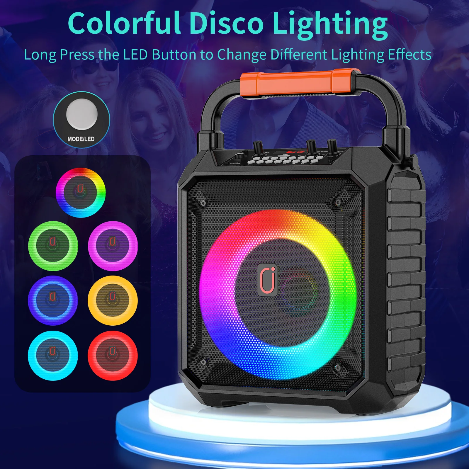 T17-T Wireless Bluetooth Speaker, Karaoke Machine with 2 Microphone, Home Karaoke System with LED Party Light
T17-T Wireless Bluetooth Speaker, Karaoke Machine with 2 Microphone, Home Karaoke System with LED Party Light