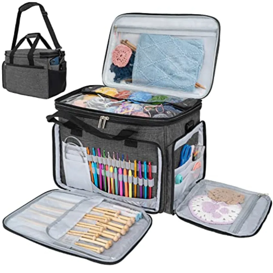 Knitting Bag Yarn Storage Tote Large Crochet Organizer Bag Yarn Storage Holder for Crocheting Knitter Knitting Project Bag Croc
Knitting Bag Yarn Storage Tote Large Crochet Organizer Bag Yarn Storage Holder for Crocheting Knitter Knitting Project Bag Croc
