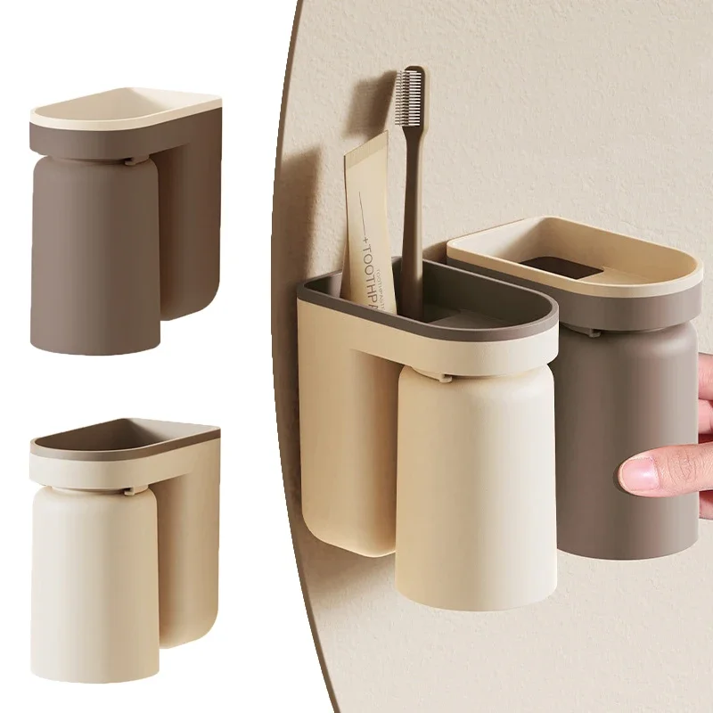 Wall Mounted Toothbrush Holder 2 In 1 Toothbrush Rack Creative Inverted Toothbrush Cup Drain Rack Bathroom Accessories Banheiro
Wall Mounted Toothbrush Holder 2 In 1 Toothbrush Rack Creative Inverted Toothbrush Cup Drain Rack Bathroom Accessories Banheiro