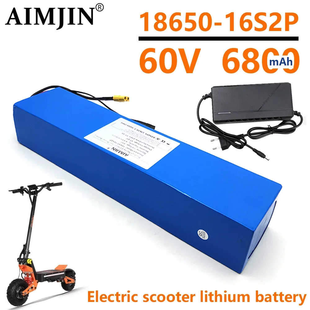 60v 6800mAh lithium battery pack 16S2P is suitable for electric scooter refitting high-capacity mountain bike battery
60v 6800mAh lithium battery pack 16S2P is suitable for electric scooter refitting high-capacity mountain bike battery