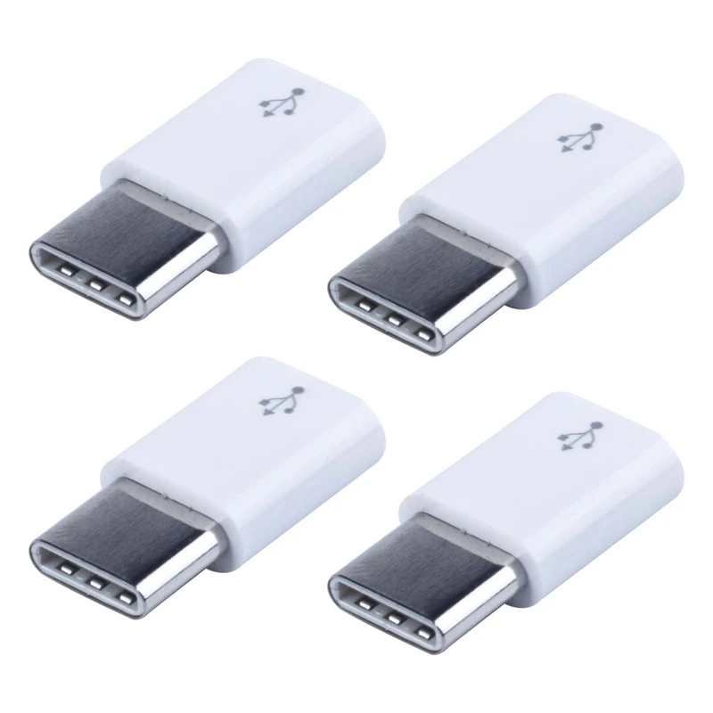 4X Universal USB Type C 3.1 Male To Micro-USB 2.0 5 Pin Female Data Adapter
4X Universal USB Type C 3.1 Male To Micro-USB 2.0 5 Pin Female Data Adapter