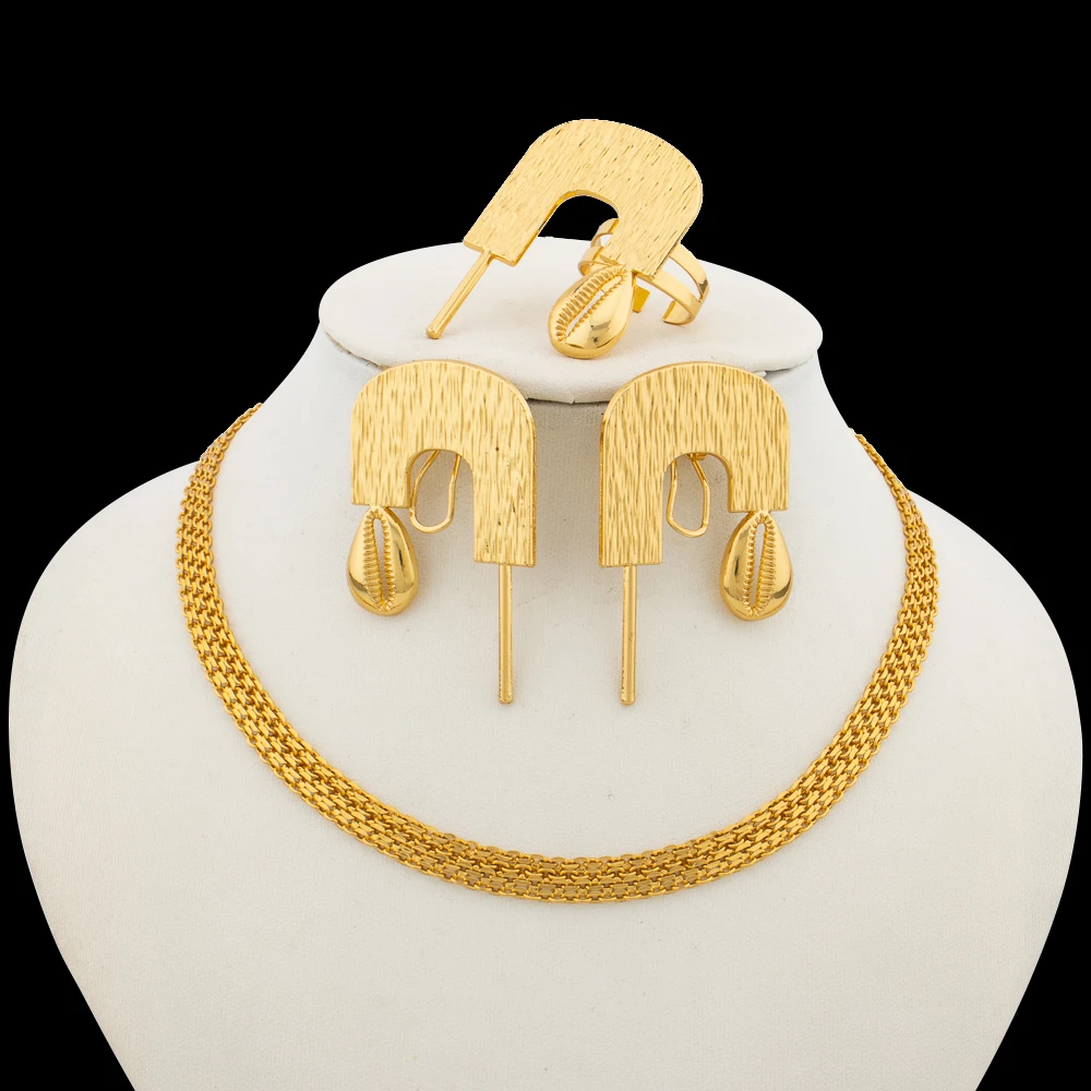 Trend Earrings and Necklace Jewelry Set for Party 18k Gold Color Clip Earrings Choker Necklace Jewelry Set Accessories Gifts
Trend Earrings and Necklace Jewelry Set for Party 18k Gold Color Clip Earrings Choker Necklace Jewelry Set Accessories Gifts
